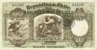 Chile 10 Pesos, 1925 image