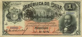Chile 1 Peso, 1898 image