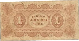 Chile 1 Peso, 1887 reverse