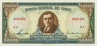 Chile 50.000 Pesos, 1959 image