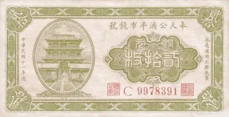 Chinese provinces 20 Coppers, 11 obverse