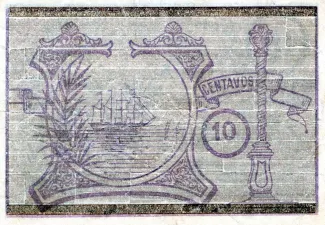 Coimbra, District of 10 Centavos, 1921 reverse
