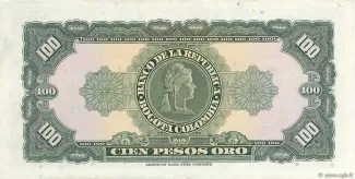 Colombia 100 Pesos Oro, 1958-1967 reverse