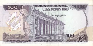Colombia 100 Pesos Oro, 1977-1980 reverse