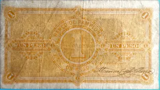 Colombia 1 Peso - Banco de Pamplona, 1883 reverse