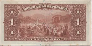 Colombia 1 Peso Oro, 1938 P-385 reverse