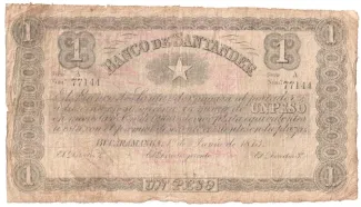 Colombia 1 Peso, 1873-1900 obverse