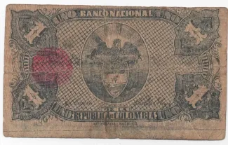 Colombia 1 Peso, 1900 reverse