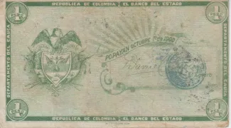 Colombia 1 Peso, 1900 reverse