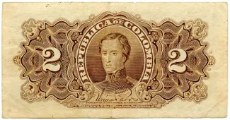 Colombia 2 Pesos, 1904 P-310 reverse