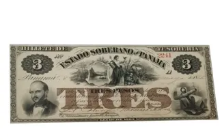 Colombia 3 Pesos, 1866-1873 obverse