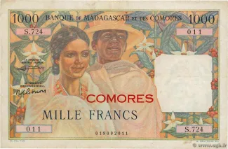 Comoro Islands 1.000 Francs, 1960-1963 obverse