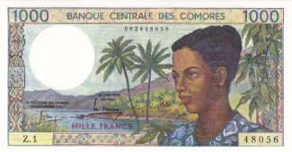 Comoro Islands 1.000 Francs, 1986-1994 obverse
