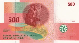 Comoro Islands 500 Francs, 2006 obverse
