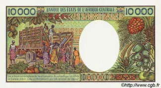 Republic of the Congo 10.000 Francs, 1992 reverse