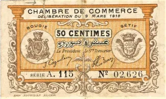 Constantine, Department of 50 Centimes, 1918 obverse
