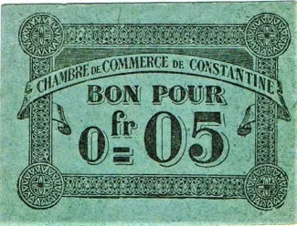 Constantine, Department of 5 Centimes, 1915 reverse