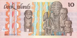 Cook Islands 10 Dollars, 1987 reverse