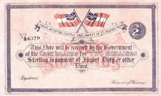 Cook Islands 2 Shillings, 1894 image