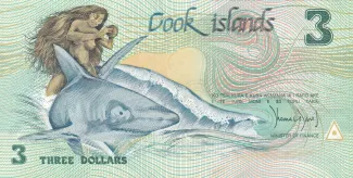 Cook Islands 3 Dollars, 1992 P-6 obverse