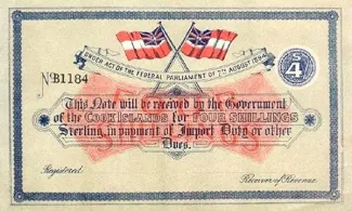 Cook Islands 4 Shillings, 1894 image