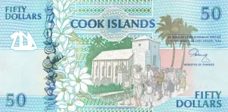 Cook Islands 50 Dollars, 1992 reverse