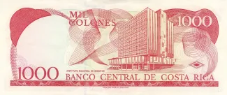 Costa Rica 1,000 Colones, 1998 P-264 reverse