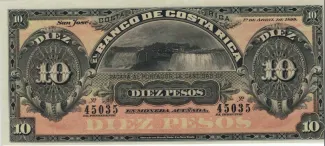 Costa Rica 10 Pesos, 1899 image