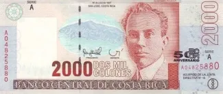 Costa Rica 2,000 Colones, 1997 P-271 obverse