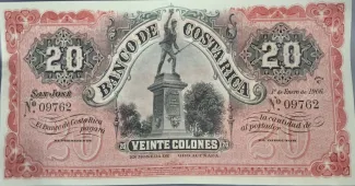 Costa Rica 20 Colones, 1906 obverse