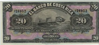 Costa Rica 20 Pesos, 1899 image