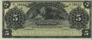 Costa Rica 5 Pesos, 1899 image