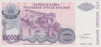 Croatia 100.000 Dinara, 1993 image