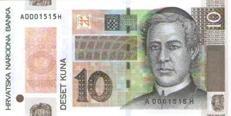 Croatia 10 Kune, 2004 P-43 obverse