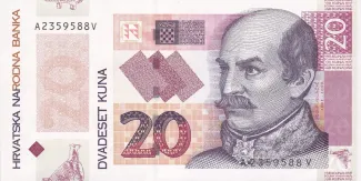 Croatia 20 Kune, 2014 P-44 obverse