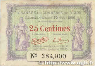 French notgeld 25 Centimes, 1920 image