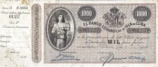 Cuba 1.000 Pesos, 1896 image