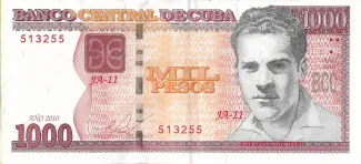 Cuba 1.000 Pesos, 2010-2024 obverse