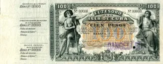 Cuba 100 Pesos, 1891 image