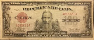Cuba 100 Pesos, 1936-1948 obverse
