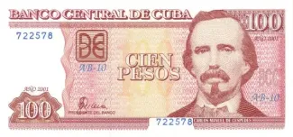Cuba 100 Pesos, 2001 obverse