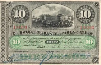 Cuba 10 Pesos, 1896 image