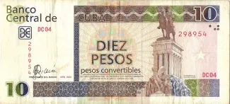 Cuba 10 Pesos, 2006-2013 obverse