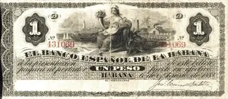 Cuba 1 Peso, 1883 image