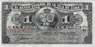 Cuba 1 Peso, 1896 image