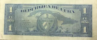 Cuba 1 Peso, 1953 P-86 reverse