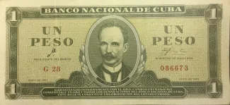 Cuba 1 Peso, 1961-1965 obverse