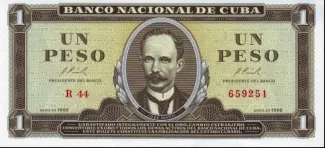 Cuba 1 Peso, 1966 obverse