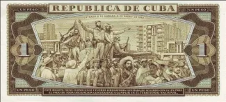 Cuba 1 Peso, 1966 reverse