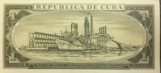 Cuba 1 Peso, 1975 P-106 reverse